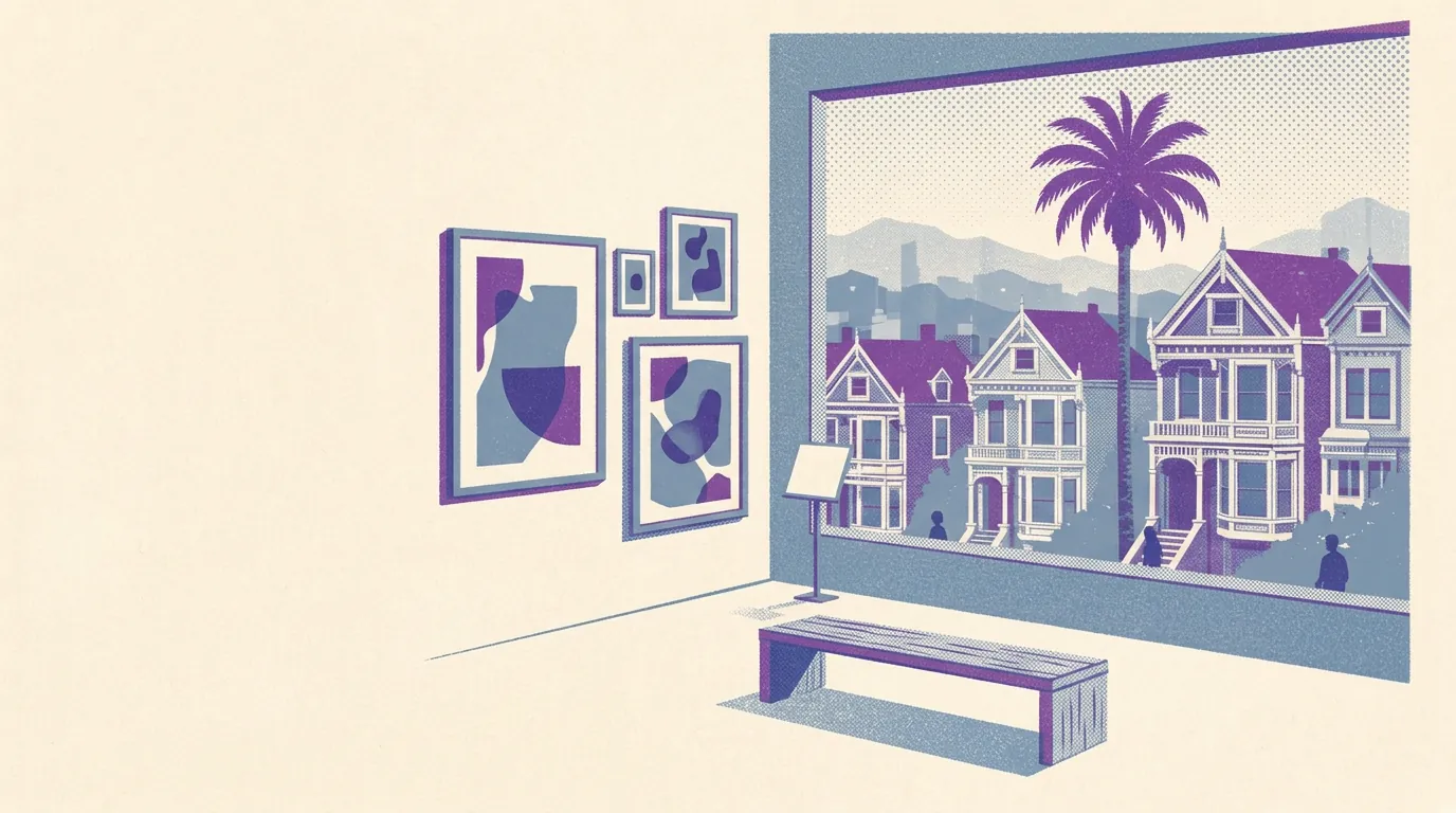 Illustration of art galleries in Castro