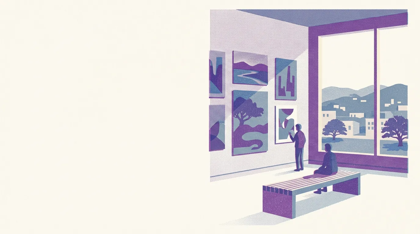 Illustration of art galleries in Oakland