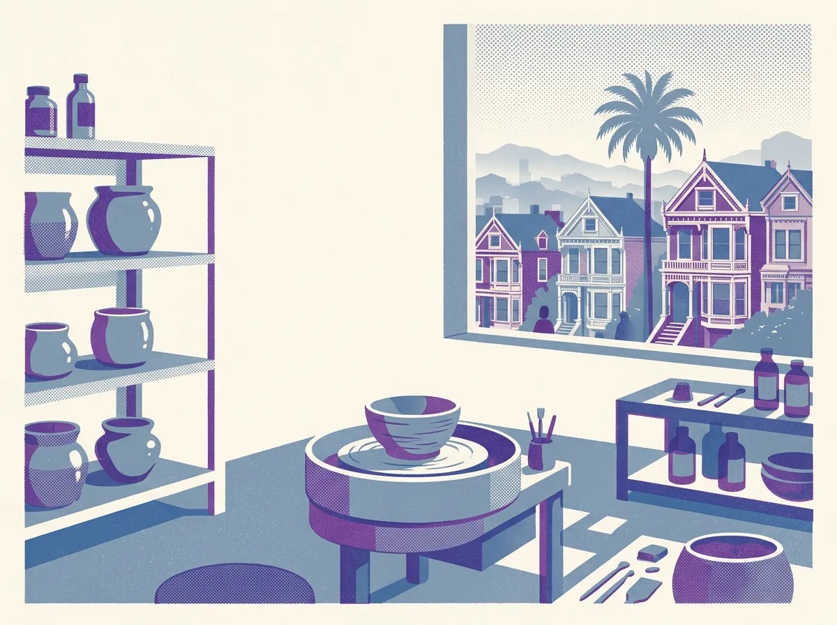 Illustration of pottery studios in Castro