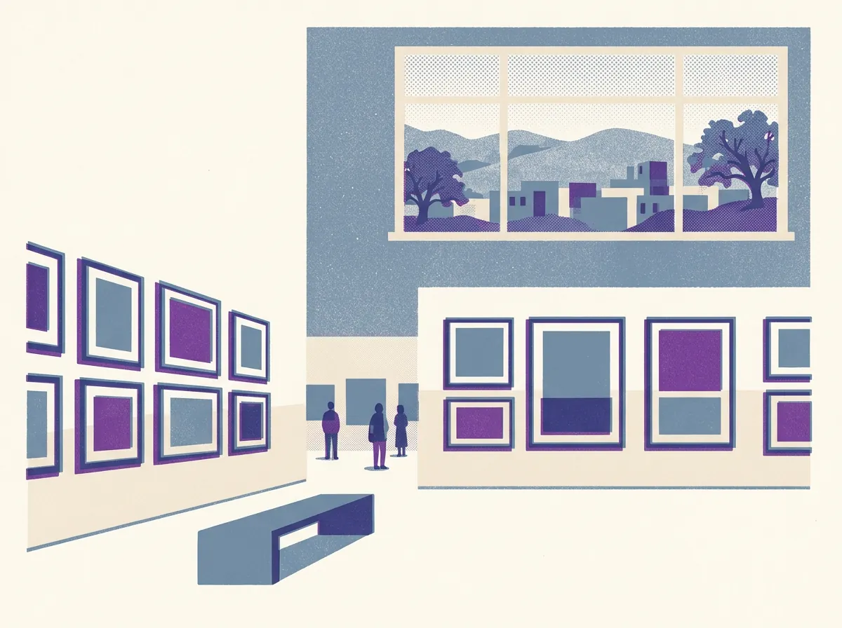 Illustration of art galleries in Oakland