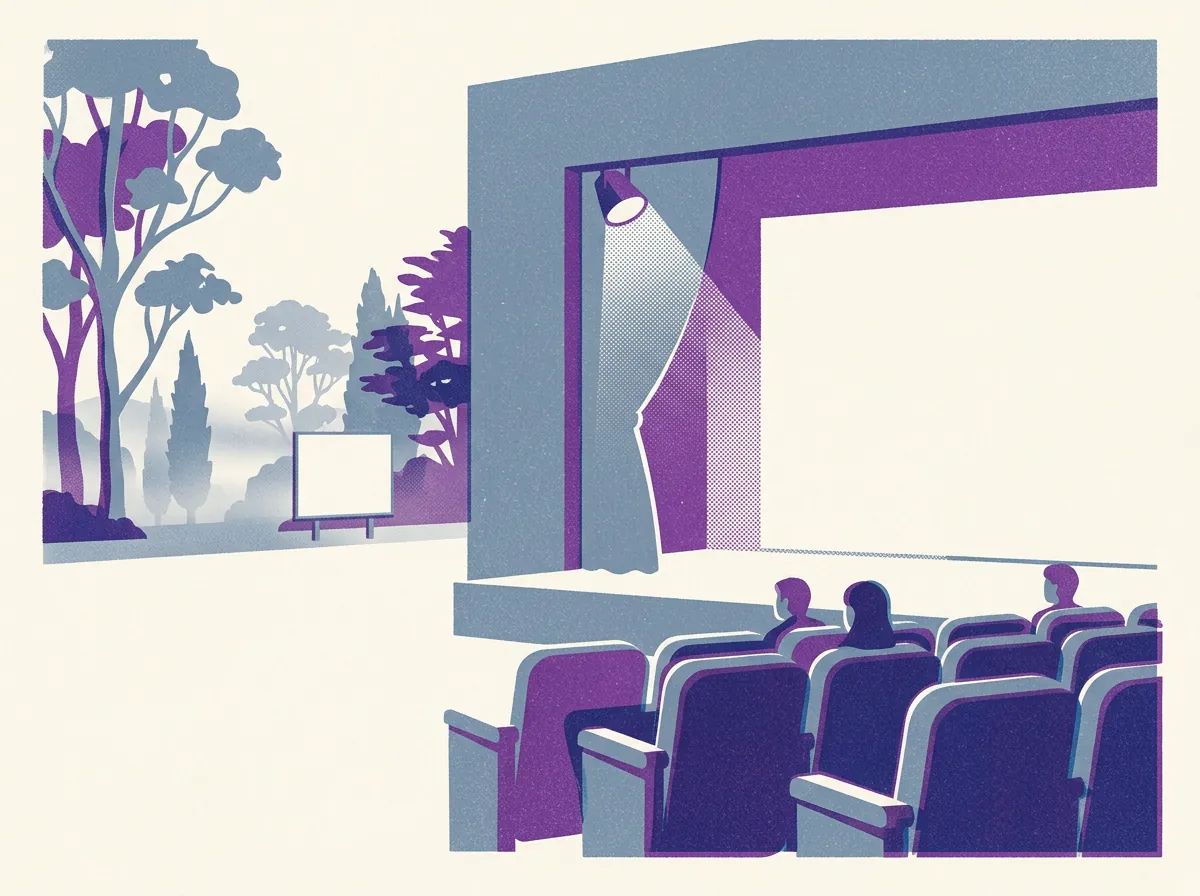 Illustration of theaters and music venues in Presidio