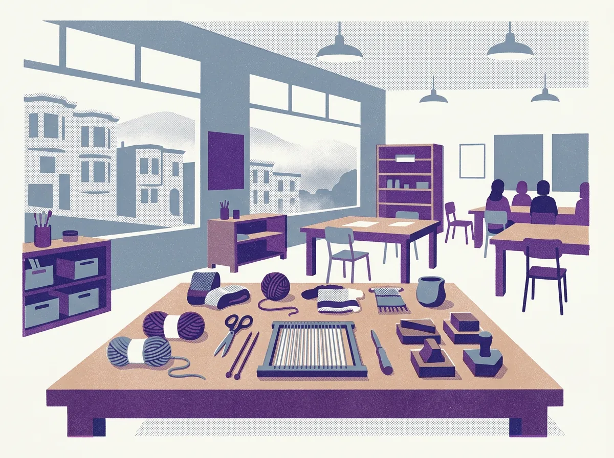 Illustration of craft classes in San Francisco